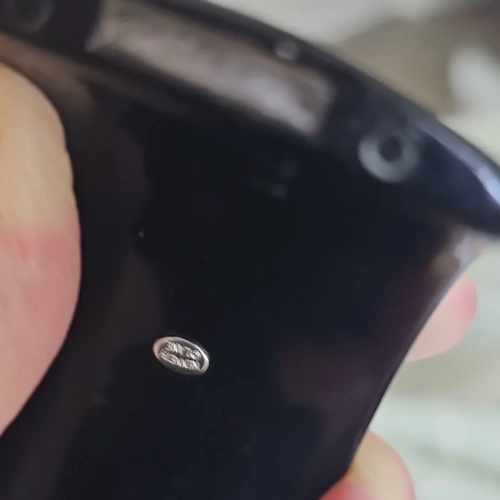 Kenneth Jay Lane Art Deco-Style Wide Cuff Braclet, Enamel & Rhinestone Medallion - Picture 9 of 15